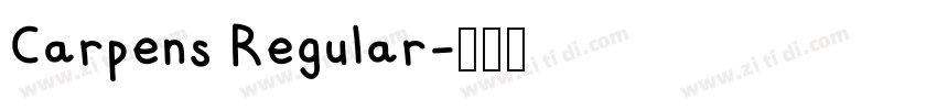 Carpens Regular字体转换